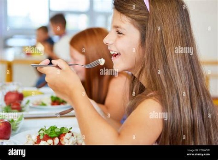 Girl in Cafeteria