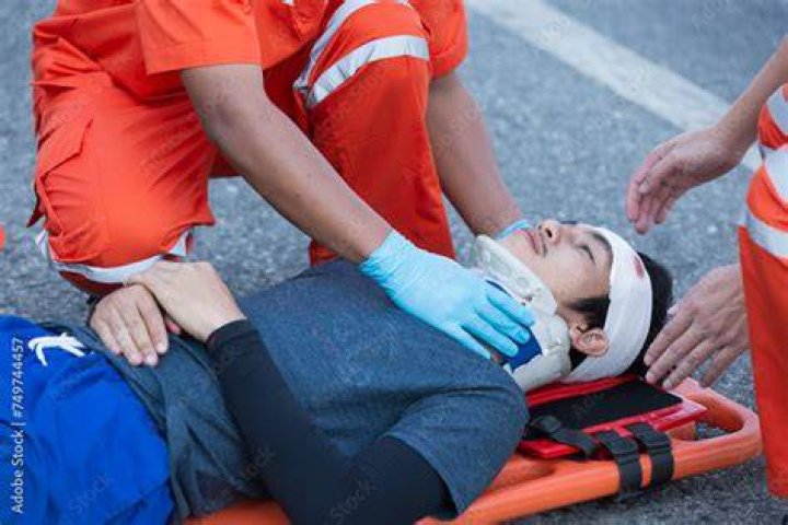 Injured Man at Blast Site