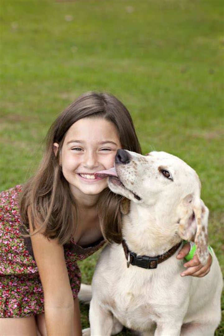 Little Girl with Dog