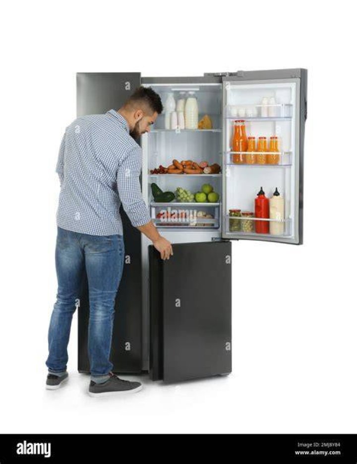 Man in refrigerator