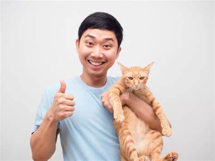 Man with cat