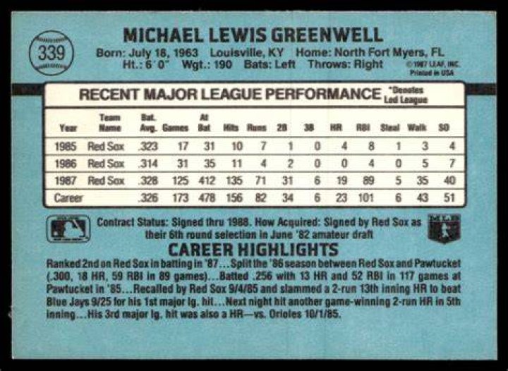 Mike Greenwell