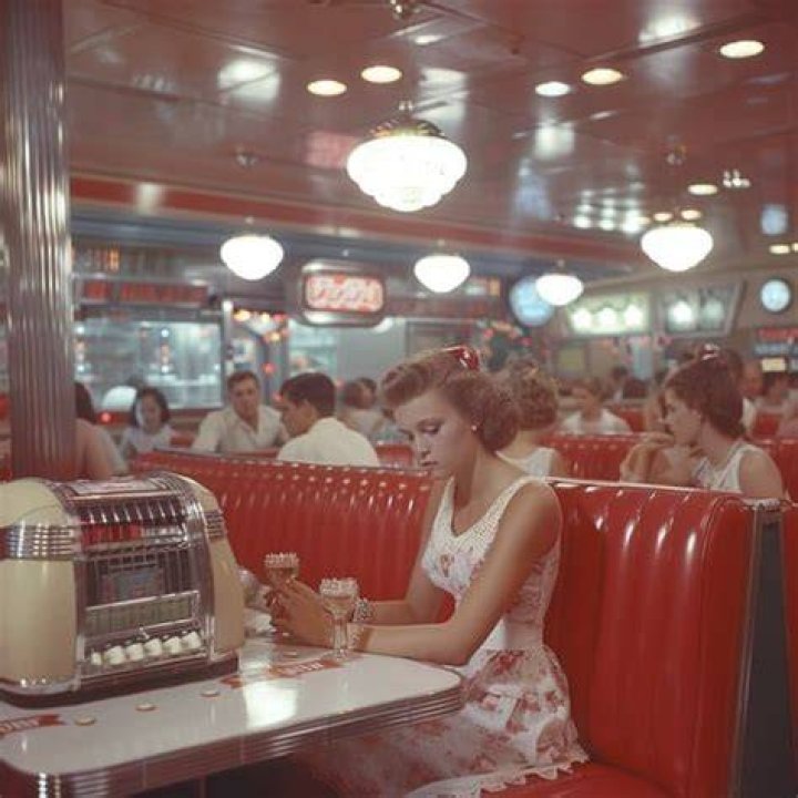 Woman in Diner